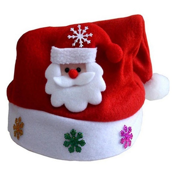 Perinteinen punainen valkoinen joulupukin hattu
