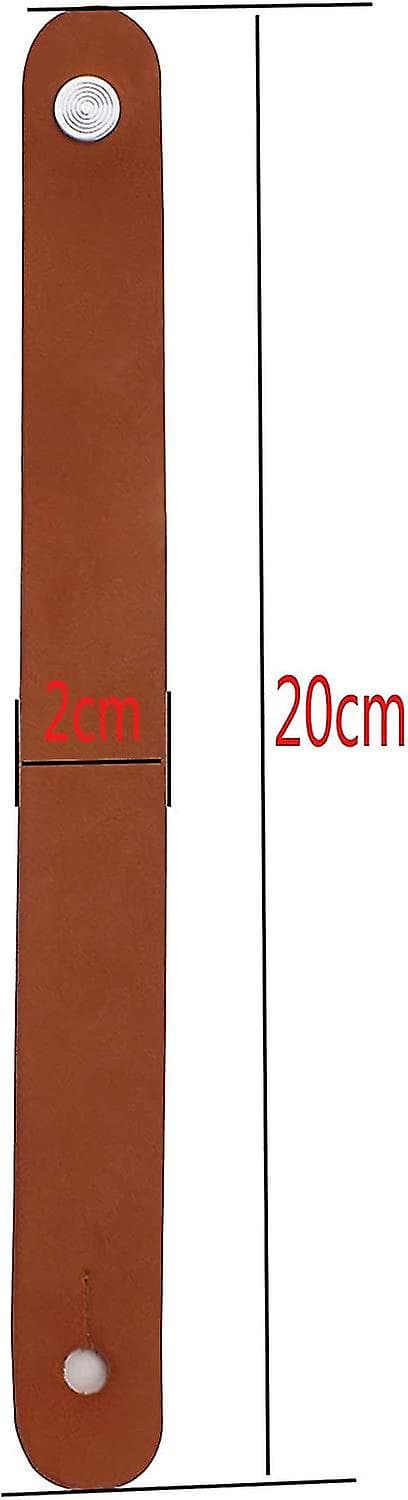 Gitarrremmsfäste Knapp Syntetiskt Läder Huvudstock Adapter För Ukulele Akustisk Gitarr (brun) 2st