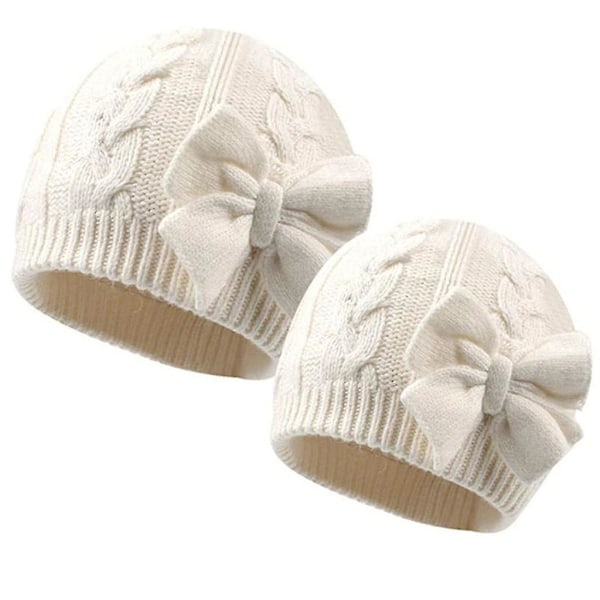 Paksu Neulotu Hattu Silmiinpistävällä Jousella Talvilakki Balaclava Beanie Hattu Green