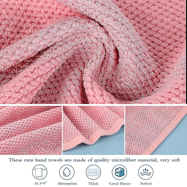 4 st Barn Handdukar Söta Djur Tvätthanddukar Mikrofiber Absorberande Handdukar
