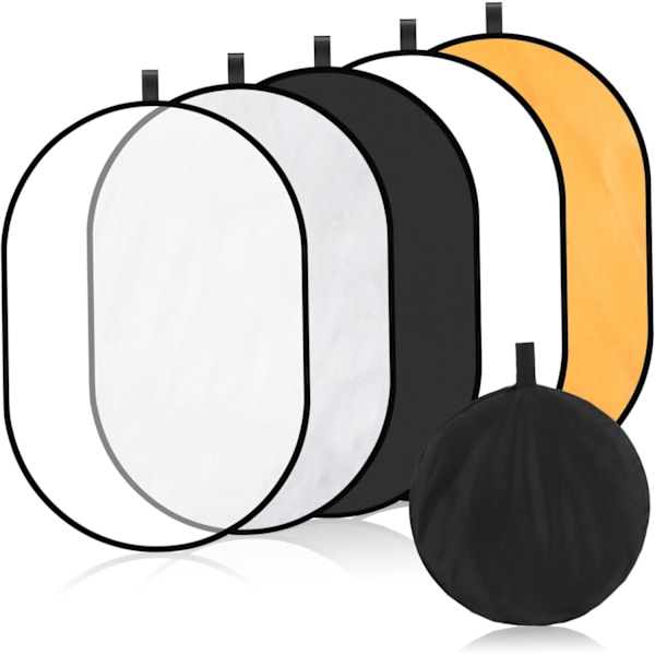 Fototillbehör 5 Färg Reflektorer 60 * 90cm Kameratillbehör Ljusreflektor Diffuser Verktyg