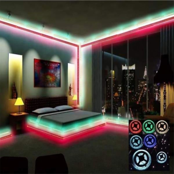 Led Strip Lys Vandtæt 30m 98.4ft Tiktok Lys 5050 Smd