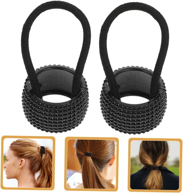 4 stk. Hårelastikker til hestehale til kvinder Mode Tilbehør Tykke Holdere Scrunchies