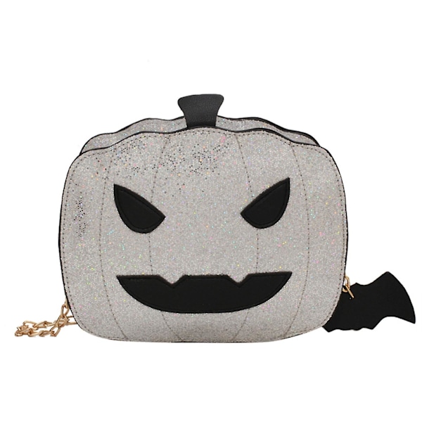 Naisten Halloween-kurpitsamuotoinen olkalaukku, kesäkäyttöön sopiva olkalaukku, matkakassi Silver