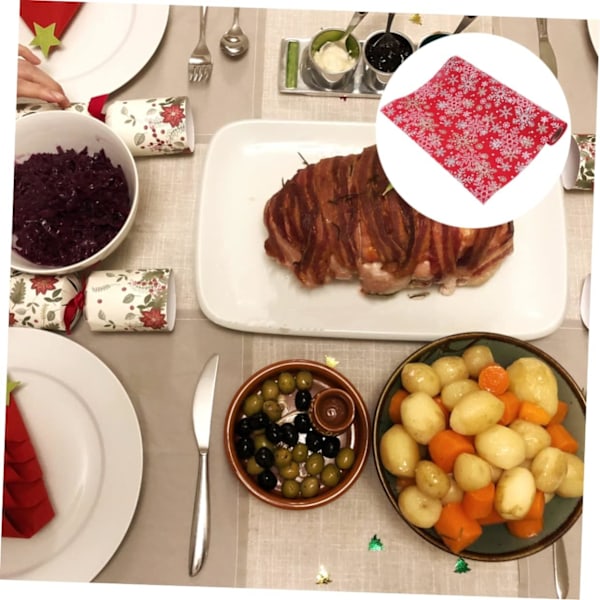 Snöflinga Julbordsflagga Delikat Design för Hem och Restaurang