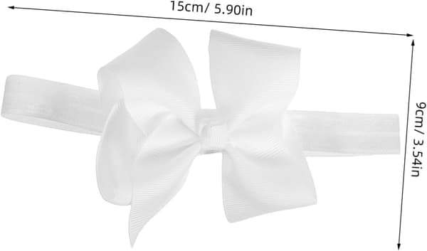 12 st grosgrain-rosett hårband med bubbeldesign