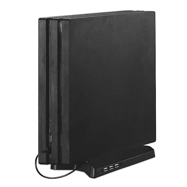 Vertikal Stativ Spillplate Oppbevaring USB Lading for PS4 Pro