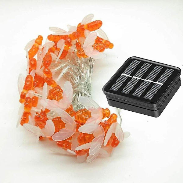Ulkoilma Solar-valoketju 8 Toimintoa Solar Bee Lights Fairy