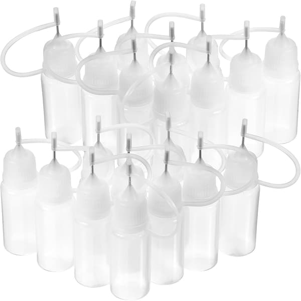 20 st 10 ml nålspetsapplikatorflaskor klämflaskor för lim