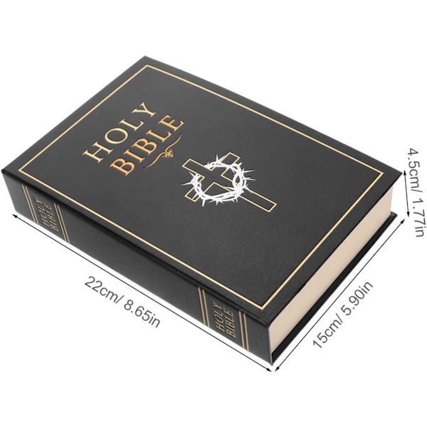 Dorm Safe Bibel Gömt Kassaskåp Nycklar Stor Låsbar Förvaringslåda Pengaförvaring