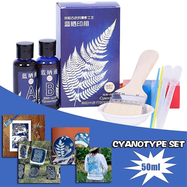 Keittiövälinesetti Cyanotype Set Set A Blueprint Or Pictures With Cyanotype Kit 100 ml