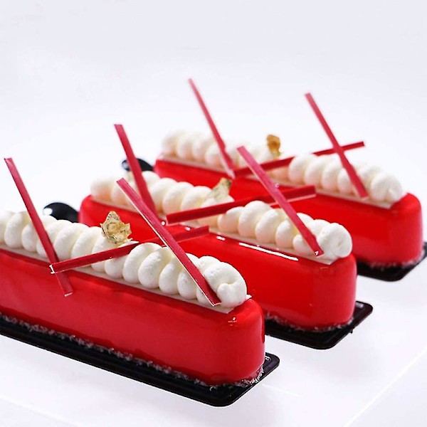 8 Huls Silikonform, Lange Strimler Eclair Form