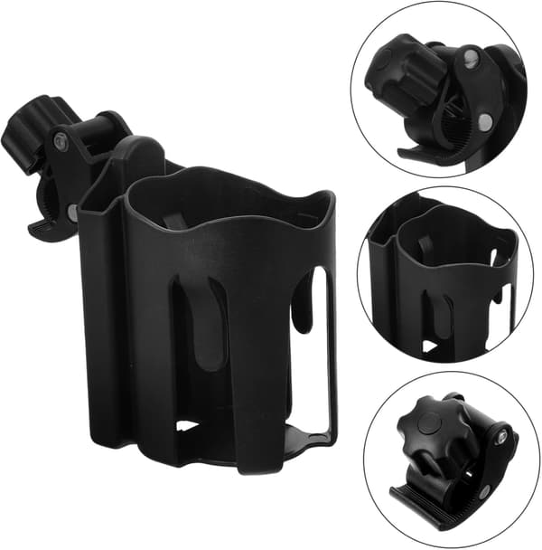 Koppholder for rullestol med mobiltelefonstativ Universell koppholder