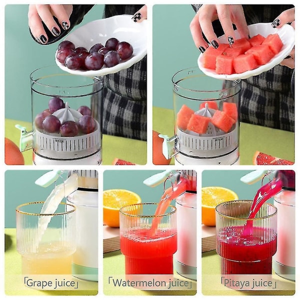Bärbar Elektrisk Saftpress Citronpress Maskin Apelsinpress Automatisk Mixer Med USB Laddning-yuhao