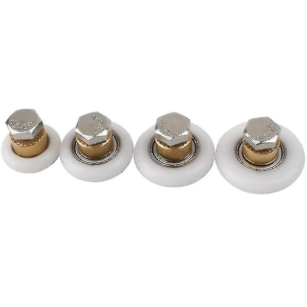 4 st Duschdörrrullar, Badrums Glidande Glasdörrhjul Nylon Kopparrullar, Duschkabinstillbehör