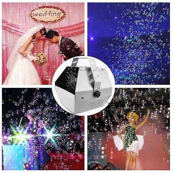 LED Mini Boblemaskine Scene Effekt Boblemaskine Bryllup Scene Romantisk Boble Dekoration