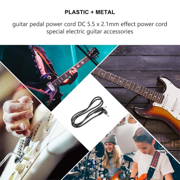12 stk. gitarpedal strømledning DC effekt strømledning anti-skli høy kvalitet plast