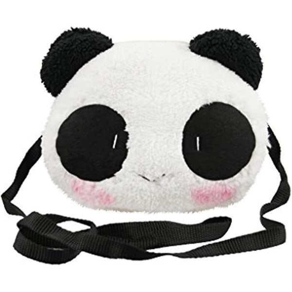 Barn Søt Panda Skulderveske Mynt Bag Girls Plysj Cartoon Zipper Cross Body Bag