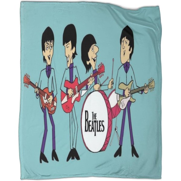 The Beatles Plys tæppe 3d printet flannel tæppe, fluffy varmt fleece tæppe Bløde tæpper Børn Voksne Hyggeligt tæppe K-55 60x50in 150x125cm