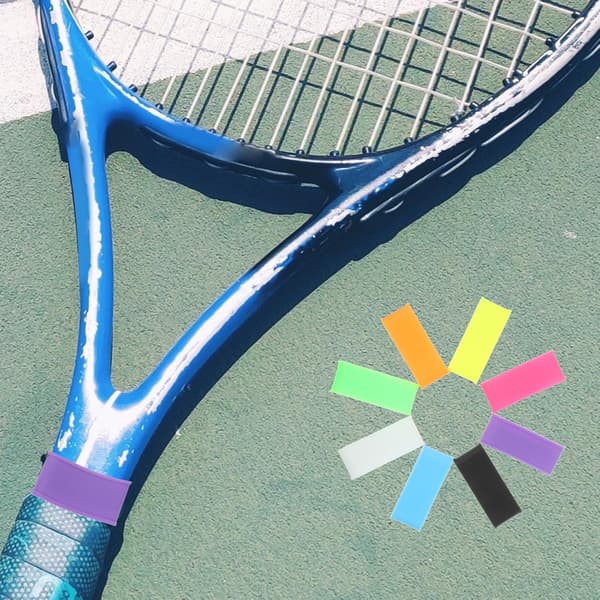 16 st elastiska halkfria silikonracketgreppsringar för tennis- och badmintonracketar