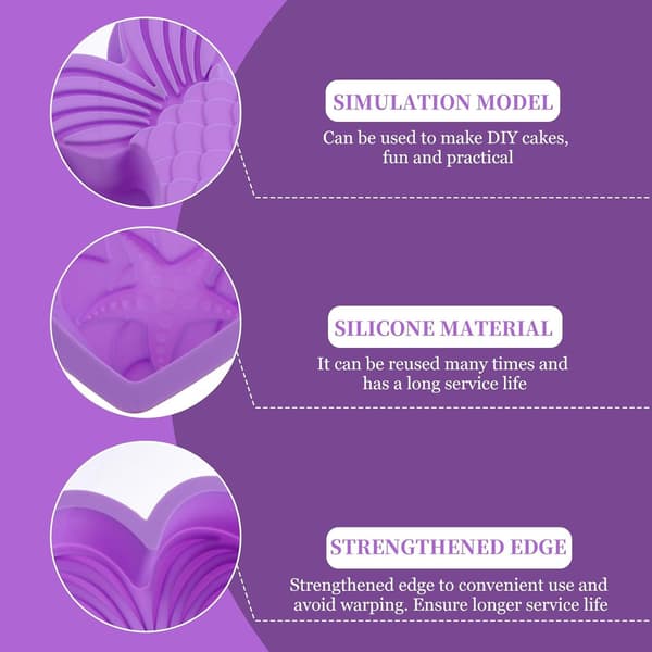 Havfrueformet bageform Non-stick bageform Silikone tegneserie cupcake bageform Nem at afforme