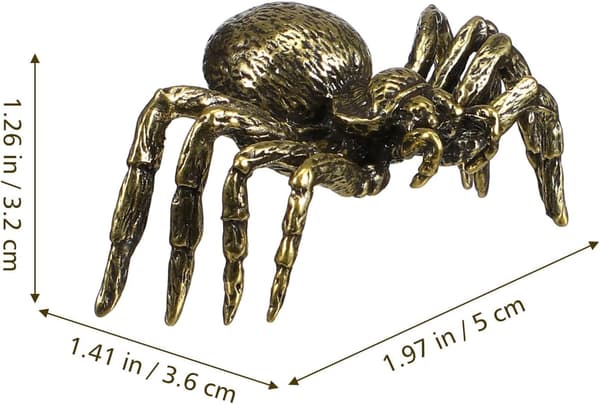 Mässingsdjurstaty Spindelprydnad 1.8\" X 1.6\" X 1.2\" Solid Mässing Kreativ Delikat Inomhusprydnad