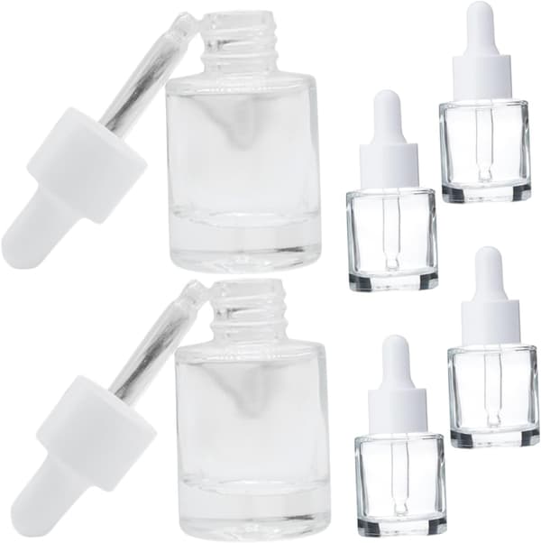6 st glasflaskor för eteriska oljor Droppflaska Tom glasbehållare Aromaolja