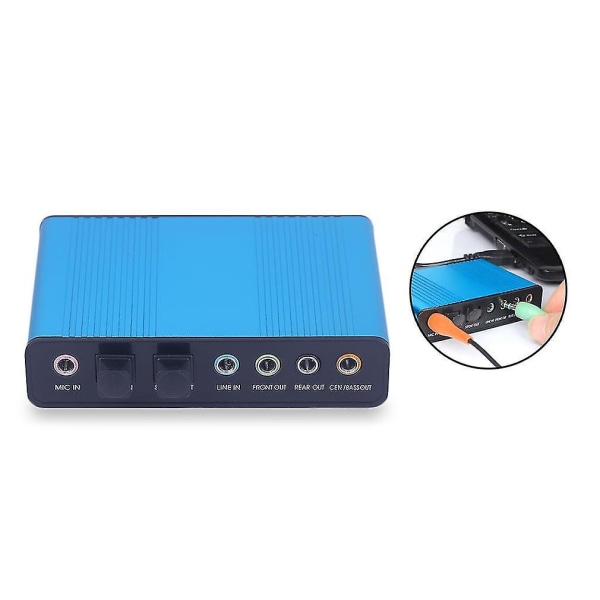USB 6 Channel 5.1 Audio eksternt lydkortadapter