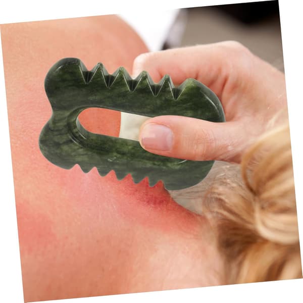 Jade Gua Sha Massagekam Stenkam för Kropp och Hår Handhållet Massageverktyg