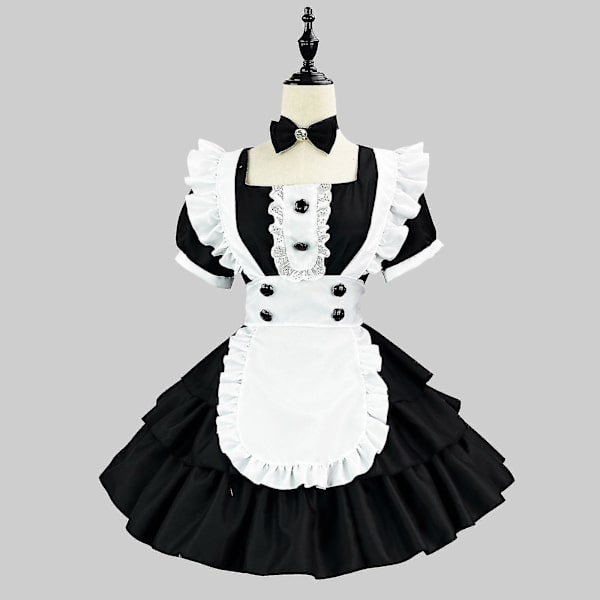 Kvinners Anime Fransk Lolita Fransk Forkle Fancy Kostyme L