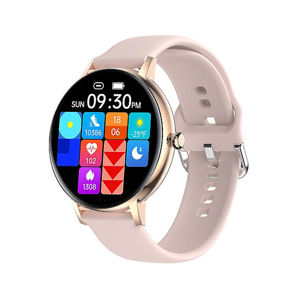 Smartwatch med Hjertefrekvens, Blodtryk, Blodilt, Bluetooth Opkald, Multi Sportstilstand Silver glue