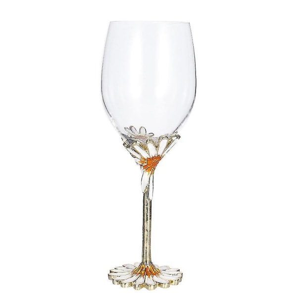 1 stk Transparent Vinglass Krystall Bryllup Goblet Emaljert Rødvin Kopp