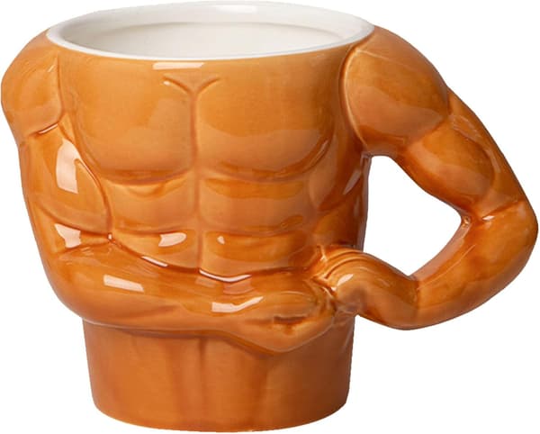 Keramisk Muskelkopp Kaffemugg med Robust Platt Bas, Bedårande Kroppsskulpturkopp