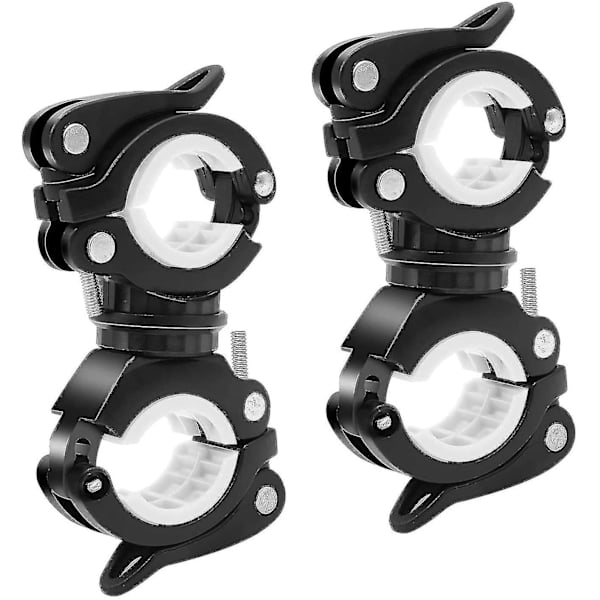 Lampeholder 2 stk Sykkel Lysbrakett For Foran / Bak 360 Grader