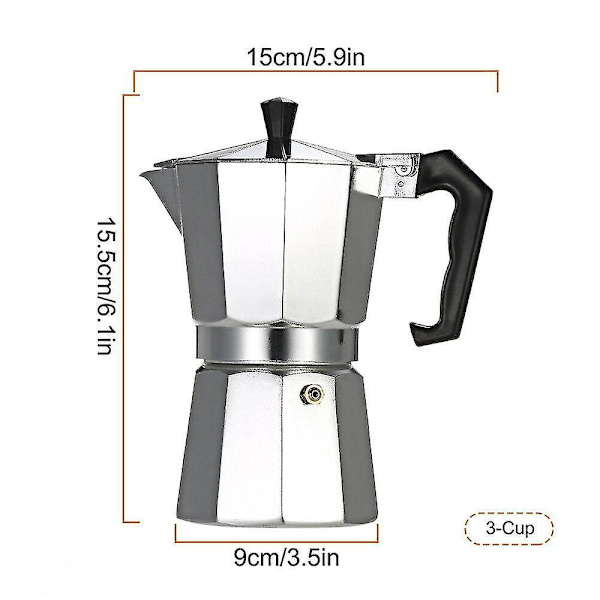 120 ml italialainen Moka-kahvipannu liesi Espresso Percolator