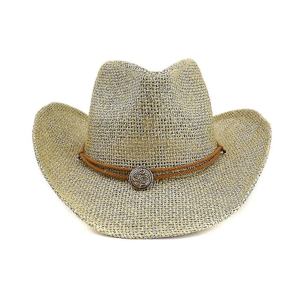 Länsimainen cowboy-olkihattu Ulkoilma- ja rantahattu Auringonsuojaus Hengittävä aurinkosuoja