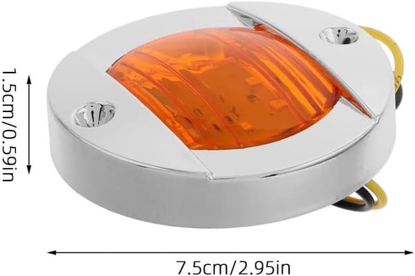 2st Edge Light runda släpvagnslampor med hög synlighet för fordon, båt, släpvagn