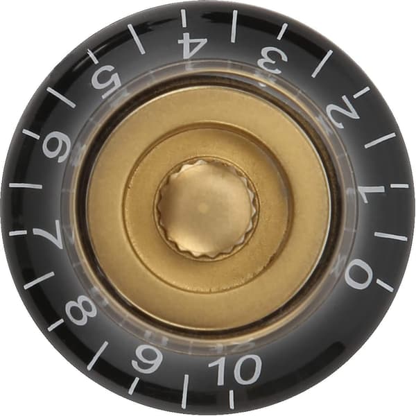 Topphatt-knappar Elektrisk Gitarr Volym Tonkontroll Potentiometer Svart Tonknappar Set