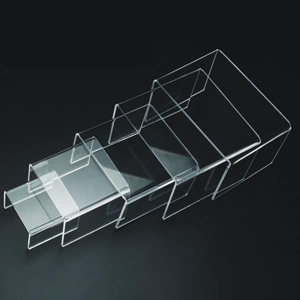 4st U-formad akryl displayställ Transparent skrivbordsorganisatör