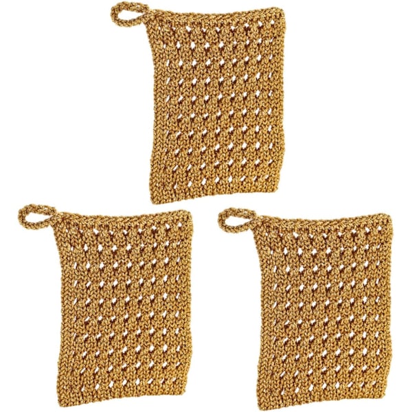 3 stk. Oppvaskklut i netting, kjøkkenvaskeklut, oppvaskhåndklær, oppvasksvamp, netting