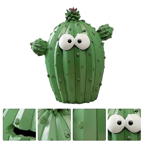 Saving Pot Cartoon Cactus Money Box Home Desktop Ornament
