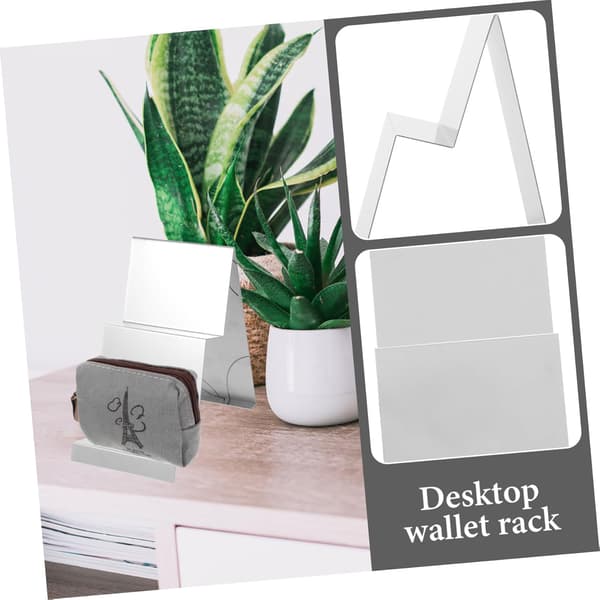 Plånboksställ, elegant ställ i rostfritt stål för visning av föremål, handväskor, accessoarer