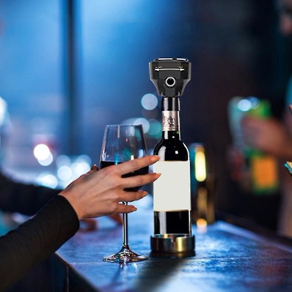 2 st/set Elektronisk Dekanter Enkelt Lätt Svart Snabb Elektrisk Avluftningsölbubblare för Vin