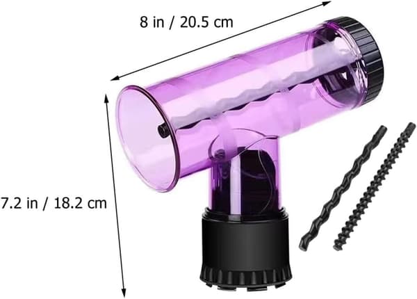 Hårtørrer Diffuser Tilbehør til Krøllet Hår Lilla Rejsevenlig Nem at Bruge Styling