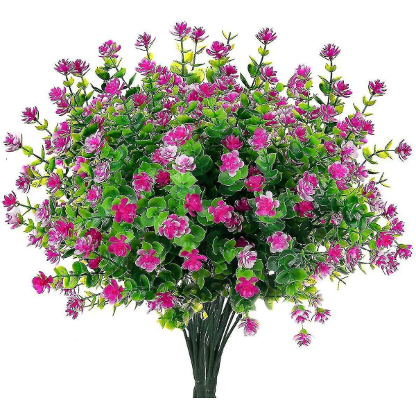 8 nippua Keinotekoisia pieniä ruusuja, pinkki 35 cm korkea