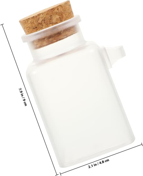 6 st 100G frostade plastflaskor för badsalt med korkproppar och träskedar