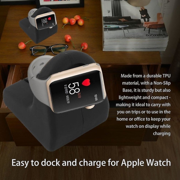 TPU dockningsställ Hållare Laddningsvagga Apple Watch