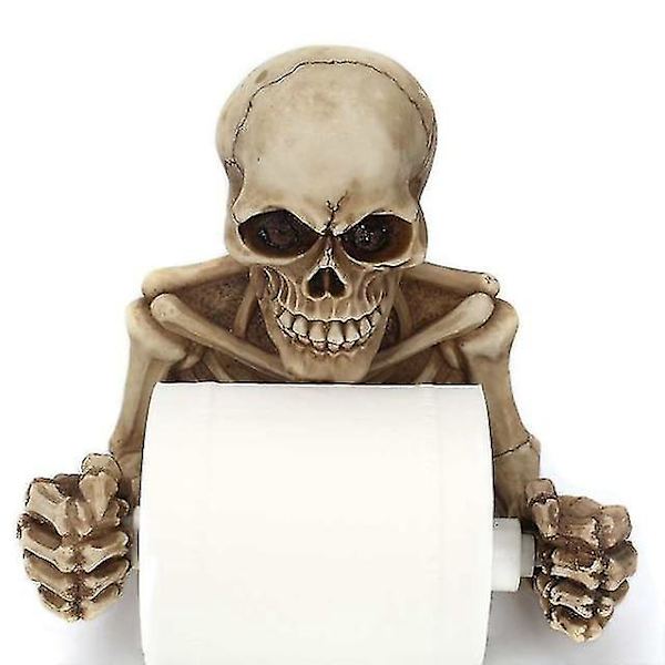 Kreativ Kranie Toiletpapirholder Væghængt Gul