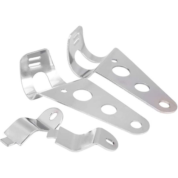 Sykkelbraketter Fork Racer, 2 stk Motorsykkel Frontlykt Monteringsbraketter Fork Racer 28mm-34mm Passform (sølv)