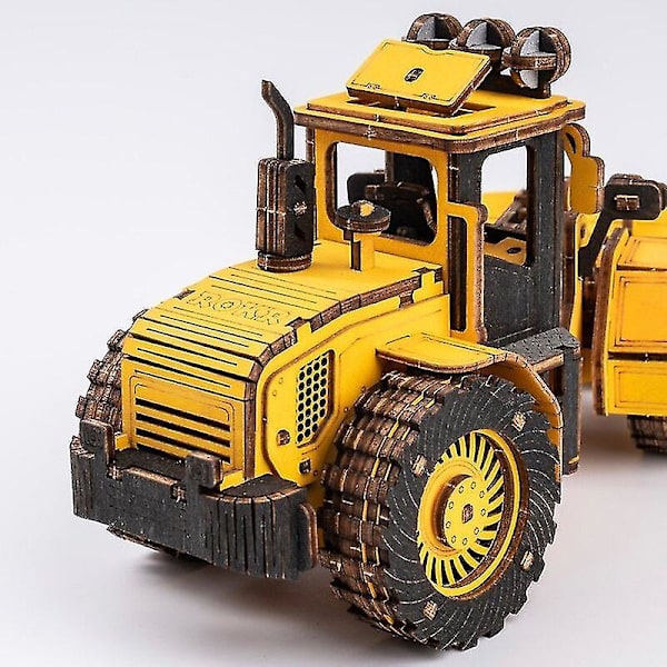 3D Træpuslespil Bulldozer Ingeniørkøretøj Byggeklodser Sæt